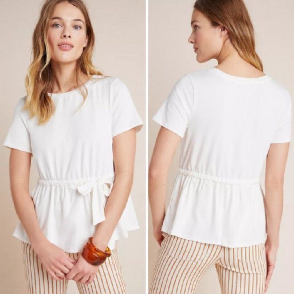 NWT Anthropologie ari + ali Silvia Peplum Top | L